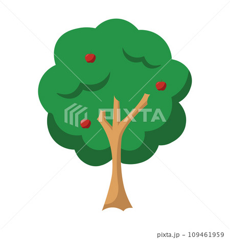 Isolated green natural tree image Vector 109461959