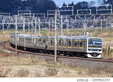 総武本線 佐倉ー物井 JR東日本 209系3100番台 C437編成(幕張) 総武本線 佐倉ー物井 JR東日本 209系3100番台 C437編成(幕張) 109462247