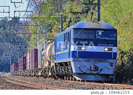 総武本線　四街道ー物井　JR貨物　EF210-341（新鶴見） 109462253