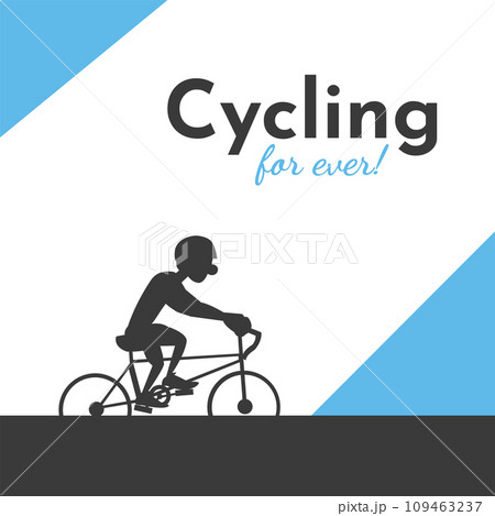 Silhouette of a person riding a bicycle Cycling concept Vector 109463237