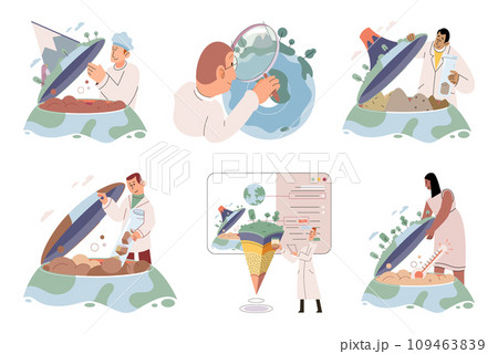 Laboratory research. Vector illustration. Science and technology converge in lab, driving innovation and progress The lab serves as metaphorical playground for scientific exploration and The lab 109463839