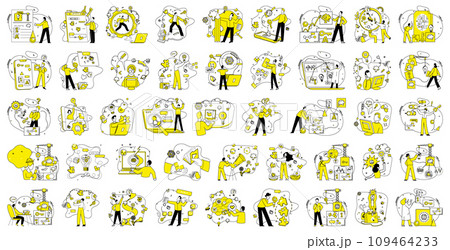 Business thinking vector illustration. Business thinking metaphorically dances with creativity in ballet innovation Intelligence and analysis are guiding stars in galaxy business thinking Business thinking vector illustration. Business thinking metaphorically dances with creativity in ballet innovation Intelligence and analysis are guiding stars in galaxy business thinking 109464233