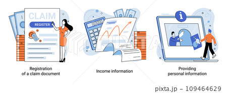 Compensation vector illustration. Income is melody, harmonious composition compensation, rewards, and fees Compensation is grand tapestry, woven with threads reward, indemnity, and payoff Premium 109464629