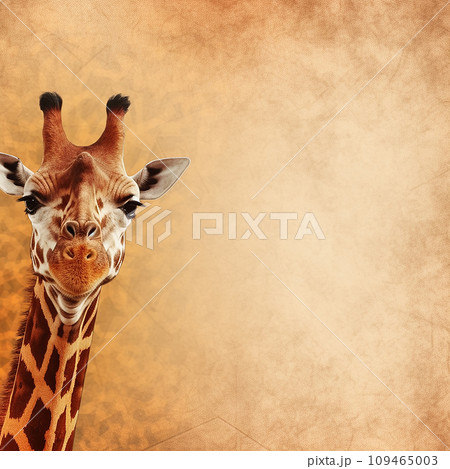A photo of an african giraffe with neutral background A photo of an african giraffe with neutral background 109465003