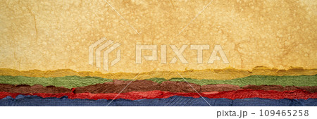 abstract landscape panorama - a collection of handmade textured art papers 109465258