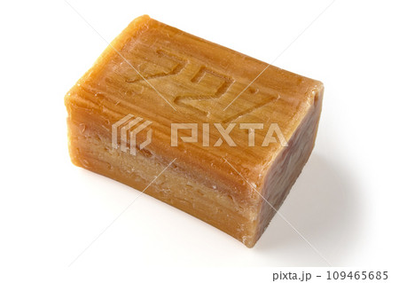 Natural laundry soap made from fat isolated on white background 109465685