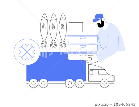 Refrigerator truck abstract concept vector illustration. 109465843