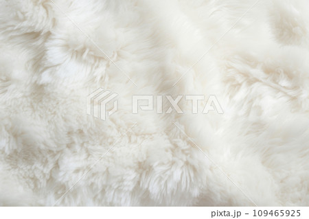 White delicate soft background of plush fabric. Synthetic fur. Generative AI 109465925