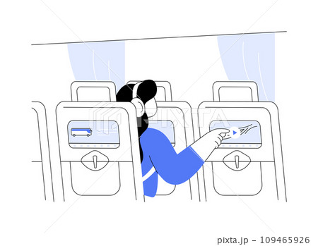 Entertainment in the bus abstract concept vector illustration. 109465926