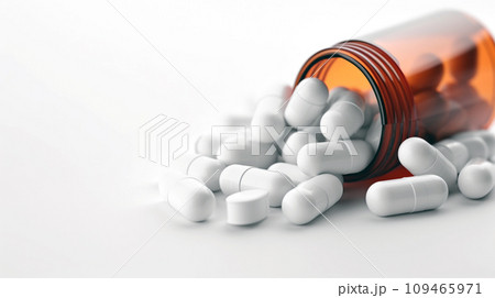 Overturned Pill Bottle 109465971