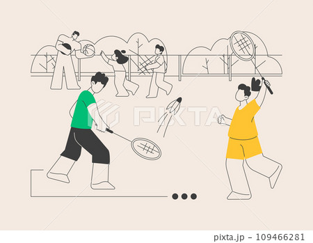 Sport summer camp abstract concept vector illustration. 109466281
