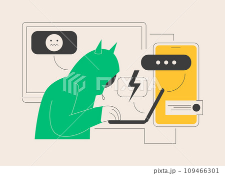 Internet trolling abstract concept vector illustration. Internet trolling abstract concept vector illustration. 109466301