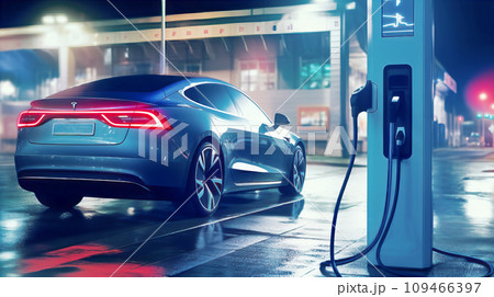 EV(電気自動車)の充電 EV(電気自動車)の充電 109466397