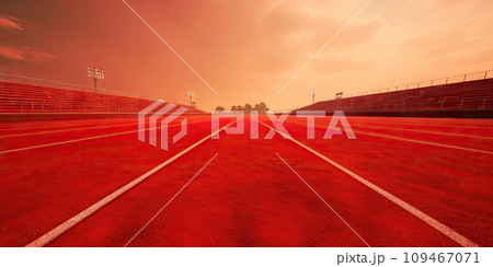 Red Stadium Coverage Texture, Treadmill Textured Background, Jogging Field Pattern, Rubber Crumb Track 109467071
