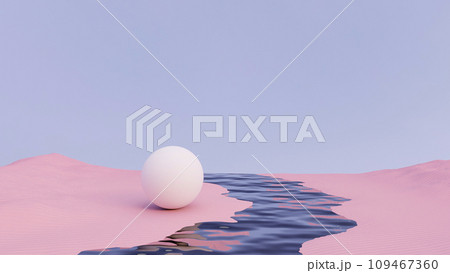 surreal cartoon landscape, 3d render 109467360
