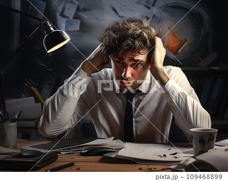 落ち込むビジネスマン 落ち込むビジネスマン 109468899