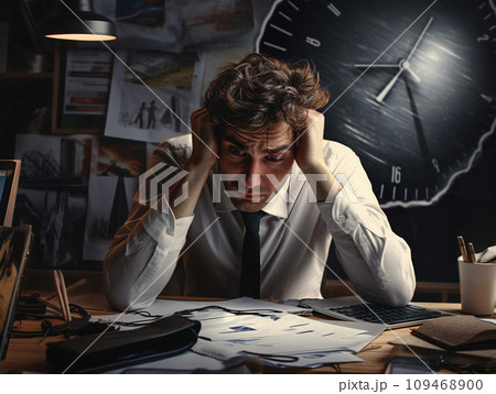 落ち込むビジネスマン 落ち込むビジネスマン 109468900