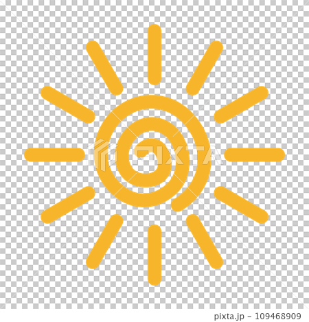 Sun illustration, icon representing sunlight Sun illustration, icon representing sunlight 109468909