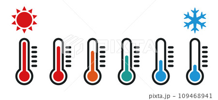 温度計や気温を表すアイコン 109468941