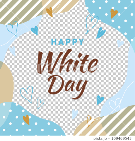 時尚白色情人節橫幅素材（1:1） 109469543