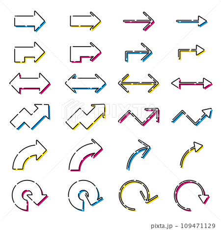 シンプルな矢印セット（24種類） 109471129