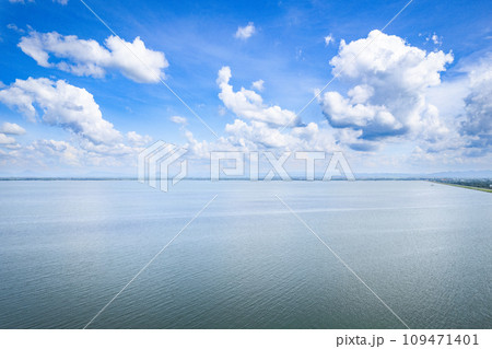 Aerial view of Pasak Chonlasit Dam in Lopburi, thailand Aerial view of Pasak Chonlasit Dam in Lopburi, thailand 109471401