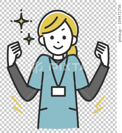 Enthusiastic female medical staff 109471756