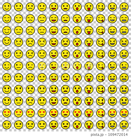 Yellow face mark vector illustration set 109472014