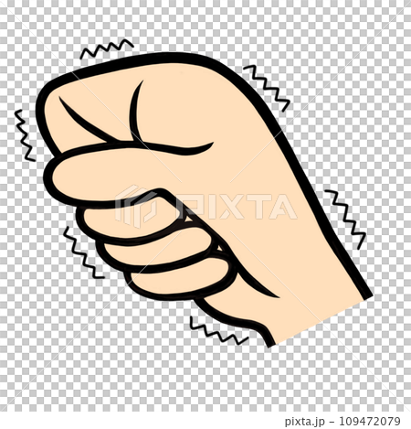 Illustration of a trembling fist Illustration of a trembling fist 109472079