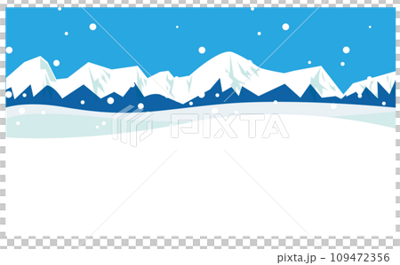 雪の残る山と雪原 雪の残る山と雪原 109472356