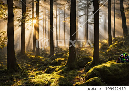 panorama of beautiful countryside, landscape 109472436