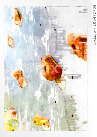 スケッチ ボルダリング ボルダリングウォール 壁 木製 ホールド クライミングジム ボルダリングジム 109472708