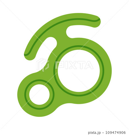 Green Figure Eight Belay Device as Climbing Equipment Vector Illustration Green Figure Eight Belay Device as Climbing Equipment Vector Illustration 109474906