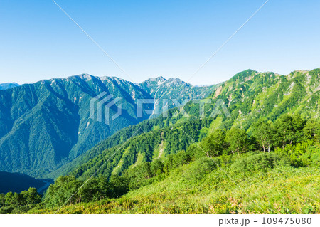 夏の爺ヶ岳登山(種池山荘から針ノ木岳・蓮華岳方面の眺め) 夏の爺ヶ岳登山(種池山荘から針ノ木岳・蓮華岳方面の眺め) 109475080