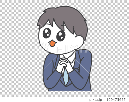 一個男人跪著禱告的插圖 109475635