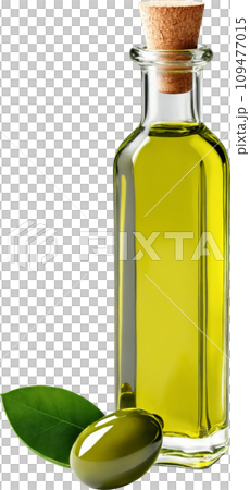 玻璃瓶中的橄欖果和橄欖油 109477015
