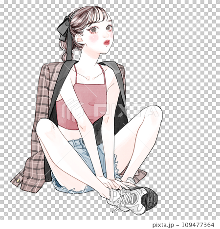 Woman sitting 109477364