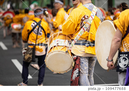 仙台青葉まつり すずめ踊り大流し鳴り物太鼓 仙台青葉まつり すずめ踊り大流し鳴り物太鼓 109477688