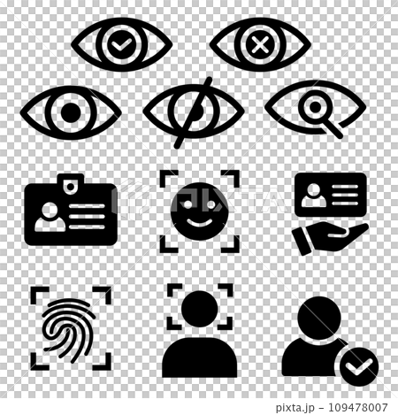 authentication icon set 109478007