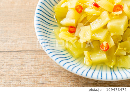 spicy salad pickle cabbage or celery with sesame oil 109478475
