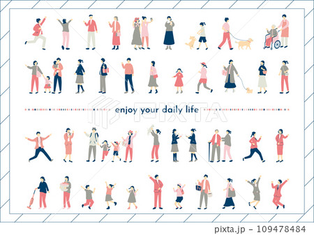 人々の日常　ライフスタイル　セット 109478484