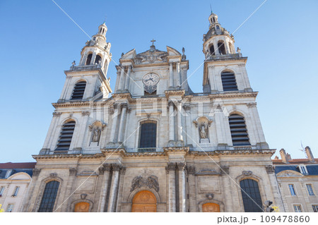 Nancy Cathedral, one of main sights of The old city center of Nancy. Nancy Cathedral, one of main sights of The old city center of Nancy. 109478860