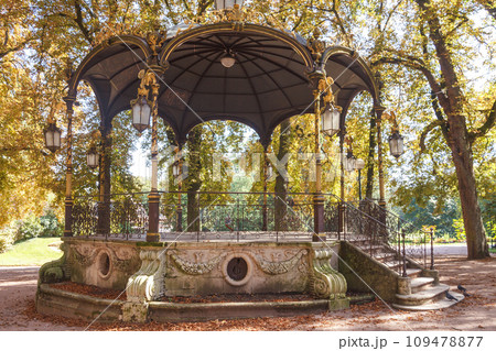 Gazebo in park in Nancy, historic town in France. Gazebo in park in Nancy, historic town in France. 109478877