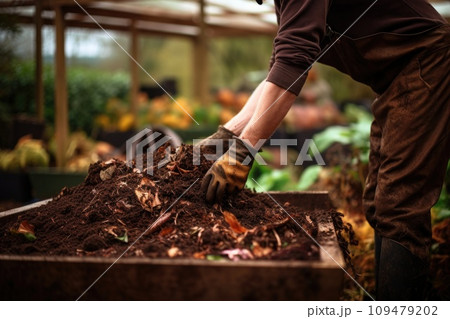 Processing of organic waste, compost preparation Processing of organic waste, compost preparation 109479202