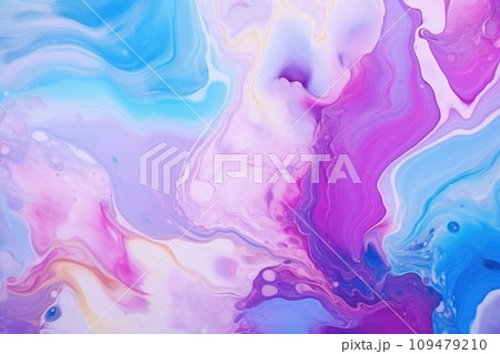 Alcohol ink is translucent. Abstract multicolored marble texture background 109479210