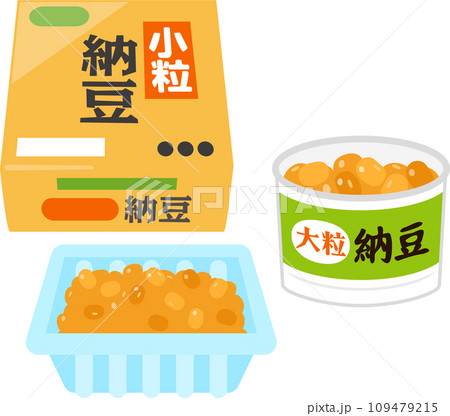 市販の小粒納豆と大粒納豆 109479215