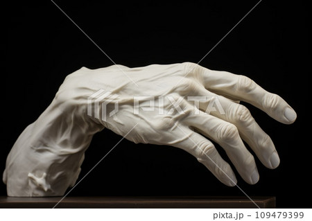 Plaster figure of a hand 109479399