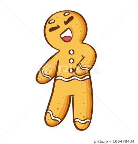 Gingerbread man cookies. Vector illustration on a white background 109479434