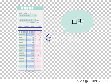 血液検査結果、血糖異常値 血液検査結果、血糖異常値 109479637