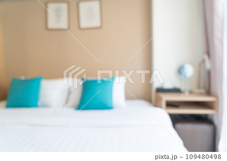 abstract blur bed in bedroom 109480498